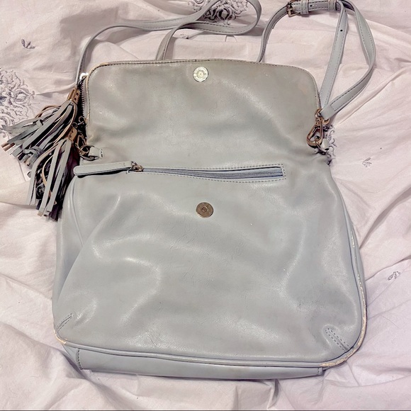 Light Blue Cross Body Envelope Purse - Picture 4 of 5